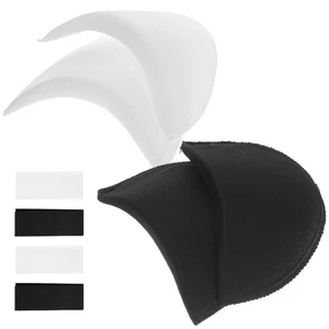 2 Pairs Women Self Adhesive Shoulder Pads for Dress Skirt Suit Coat - Picture 1 of 12