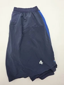 Fourlaps Compression Lined Running Shorts Men's Medium 7" Inseam Blue Stretch - Picture 1 of 16