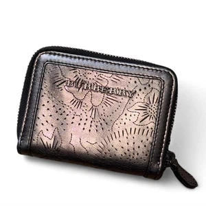 Burberry Perforiertes Leder Morley Reißverschluss Mini Geldbörse Schlüsseletui - Bild 1 von 6