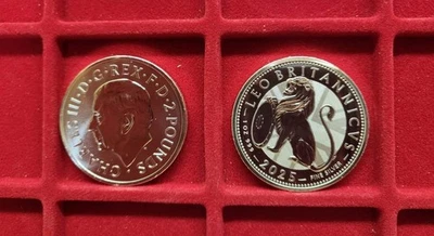 Regno Unito 2 sterline 2025 British Lion argento 1 oz 999 oncia argento FDC UNC - Immagine 1 di 2