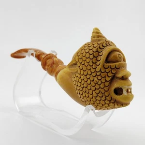 Cyclop Block Meerschaum Pipe,With Case,Unique Meerschaum Pipes,Greek Mythlogy - Picture 1 of 9
