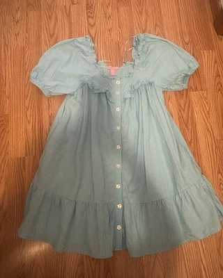 Vestido Muñeca Bebé Stoney Clover Blue Lane Azul Volantes XS Foto 1 de 4