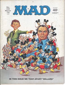 Bruce Davison - Willard - Mad Magazine - March 1972 - no. 149 - AUTHENTIC - Imagen 1 de 2