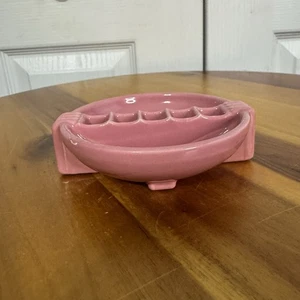 Art Deco Depression Ashtray Snuf A Rette Pink Vintage  1930s USED - Picture 1 of 8