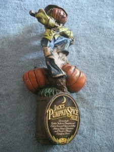 VINTAGE JACK'S "PUMPKIN SPICE ALE" WOODEN BEER TAP HANDLE (8 1/4") - Picture 1 of 5