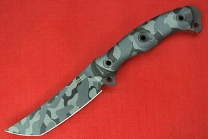 Busse Ergo Public Defender BG .165" Grey/Black Urban Camouflage Cerakote Blade - Picture 1 of 13