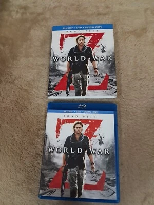World War Z Blu-ray 2013 Two Disc Set BRAD PITT W/ SLIPCOVER EUC  - Image 1 of 4
