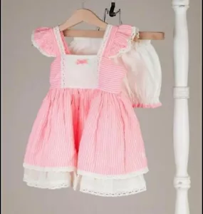 Conjunto Túnica Cameron A Rayas Rosa Caliente Sorpresa Lobo Bien Vestido WDW Talla 2T 2 Años - Imagen 1 de 2
