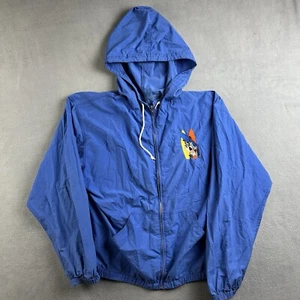 Vintage Looney Tunes Jacket Mens L Surfing Taz Acme Clothing Co Parka Anorak 90s - Picture 1 of 11