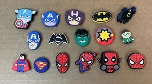 16 pc Marvel Croc Shoe Charms: Spider-Man, Hulk, Avengers, Superman, Batman - Picture 1 of 2
