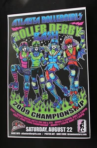 Atlanta Rollergirls 2009 Championship Poster KISS Collectors MUST L@@K - Picture 1 of 2