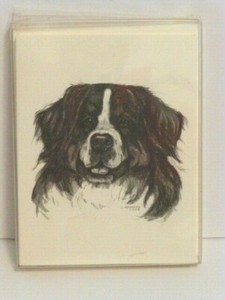 Bernese Mt. Dog,  The Art of Dogs Notecard Collection, 5 Cards & Envelopes, USA
