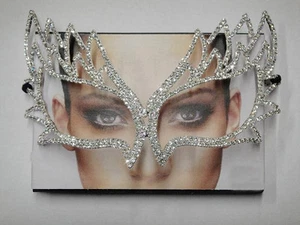 Gorgeous Eye Mask New Crystal Rhinestone Royal Venetian Masquerade Wedding Prom - Picture 1 of 1