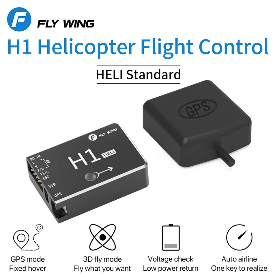 FLY Wing H1 RC GPS Flight Control 6CH Flybarless Gyro System for FW 400L FW450 - Image 1 of 4