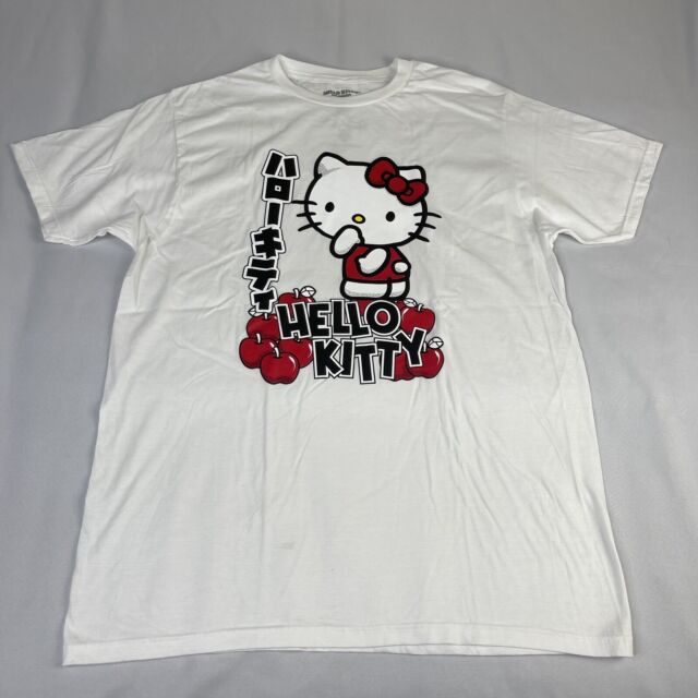 Shop Hmasat Hello Kitty Printed Neon Crew Neck T-shirt with Short Sleeves,  Silver and Black