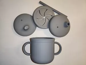 The Best Baby Toddler Drinking/Training/Snack Cup set 5 Piece 8.5oz. Godley Gray - Picture 1 of 10
