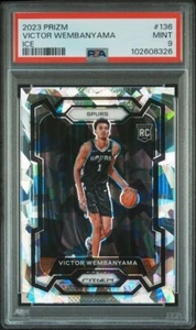 2023 Prizm Victor Wembanyama #136 Cracked Ice RC PSA 9 San Antonio Spurs - Picture 1 of 2