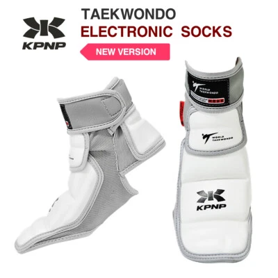KPNP Taekwondo Electronic Socks (E-Foot Protector) with KPNP Pouch ⭐New Version⭐ - Image 1 of 4