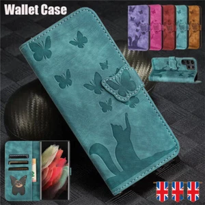 For Samsung S24 S23 S22 S21 S20 FE Ultra S10 Plus Flip Leather Case Wallet Cover - Picture 1 of 74