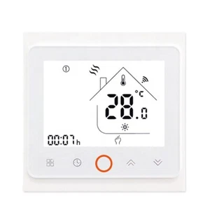 Regulador de temperatura táctil termostato de habitación calefacción por suelo radiante programable blanco - Imagen 1 de 12