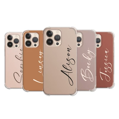 Funda de teléfono personalizada para iPhone 11-16 personalizada con nombre elegante cubierta a prueba de golpes Foto 1 de 4