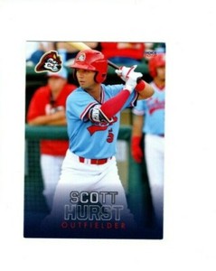 Scott Hurst 2018 Peoria Chiefs team set card Cardinals baseball Glendora CA