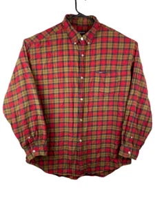VINTAGE POLO JEANS Co SHIRT Herren XL kariert Flanell Langarm ROT -RALPH LAUREN - Bild 1 von 9