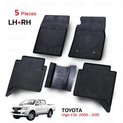 Fits Toyota Hilux Vigo Champ 05 - 12 15RHD Rubber 4Dr Floor Mat Automatic Gear Foto 1 de 4