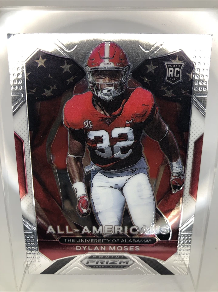 2021 Prizm Draft Picks Dylan Moses SILVER Prizm Rookie RC #190 - Image 1 of 2