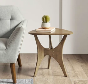 Ink&Ivy Holz Dreieck Sofatisch Blaze Midcentury Beistelltisch Neu - Bild 1 von 2