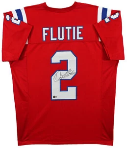 Doug Flutie Authentic Signed Red Pro Style Jersey Autographed BAS Witnessed - Picture 1 of 3