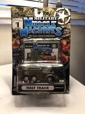 2003 Muscle Machines Military Vehicles Half Track MMM03-05 1:64 FunLine NRFB 💎 - Image 1 of 4