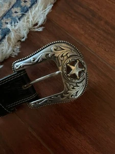 justin leather western belts size 36 - Picture 1 of 5