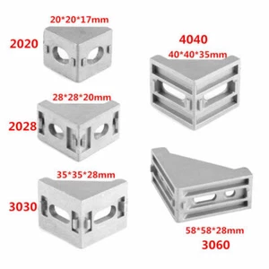 5/10X Right Brace Aluminum Profile L Shape T-slot Corner Angle Bracket - Picture 1 of 10