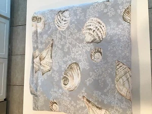 PIUMINO VINTAGE CERAMICA FIENILE CONCHIGLIA MARE COMPLETO QUEEN GRIGIO BIOLOGICO OCEANO 2014 *RARO* - Foto 1 di 9