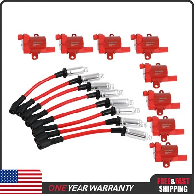 8x Ignition Coils & Plug Pack Kit UF262 For Chevy Silverado GMC LS3 LS1 4.8 5.3L - Image 1 of 4