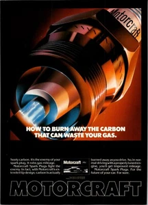VINTAGE 1981 MOTORCRAFT SPARK PLUG PRINT AD - Picture 1 of 1
