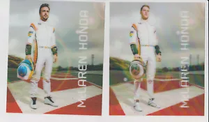 McLaren Honda 2 Driver Card Set #14 Fernando Alonso #2 Vandoorne 3D Postcard F-1 - Picture 1 of 2