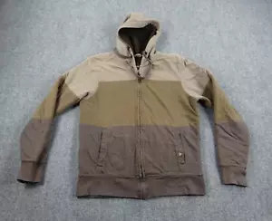 Prana Hoodie Herren mittelbraun Sherpa gefüttert durchgehender Reißverschluss Colorblock Outdoor - Bild 1 von 12