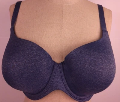 Ambrielle RN 93677 Blue Full Coverage Underwired T Shirt Bra Size 38 D.     (29) - Image 1 of 4