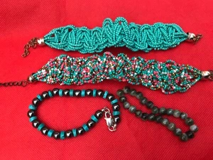 Beaded Bracelets x 4 different Styles (used good 👍 condition) - Picture 1 of 6