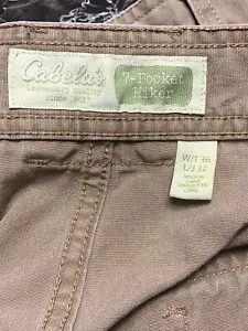 Cabela's 7 Pocket Hiker Pants US 36x32 Good Condition No Rips or Tears - Picture 1 of 10
