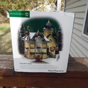 Department 56 THE ALPINE VILLAGE SERIES DANUBE MUSIC PUBLISHER 1996 #56173 - Picture 1 of 13