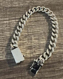 Mens Bracelet 8” Silver Plated Solid 10mm Miami Cuban Link NEW ITEM - Picture 1 of 10