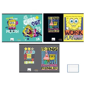 Quaderno pacco 5 pezzi maxi quadernone A4 Spongebob rigatura C 3371 Multicolore - Bild 1 von 1