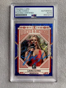 LAURA SANKO SIGNED 2022 PANINI PRIZM DONRUSS VOICES OF THE OCTAGON PSA SLAB 711 - Picture 1 of 2