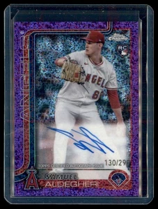 2025 Topps cromo automático moteado púrpura/299 Samuel Aldegheri novato automático 130/299 - Imagen 1 de 2