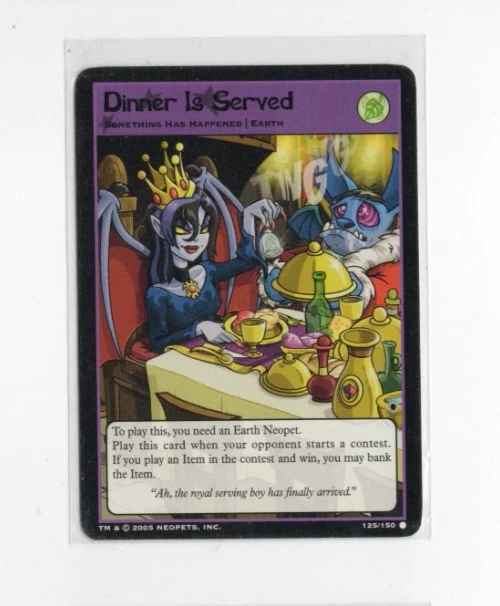 Neopets TCG The Darkest Faerie - Dinner is Served 125/150 - Wizards 2005 - Image 1 of 1