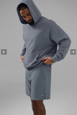New Alo Double Take Hoodie Mens Size L  Limited Color Steel Grey Comfy Hoodie - Image 1 of 4