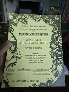 Red Hot Chili Peppers Ephemera Early Concert Memorabilia Misprint - Picture 1 of 3